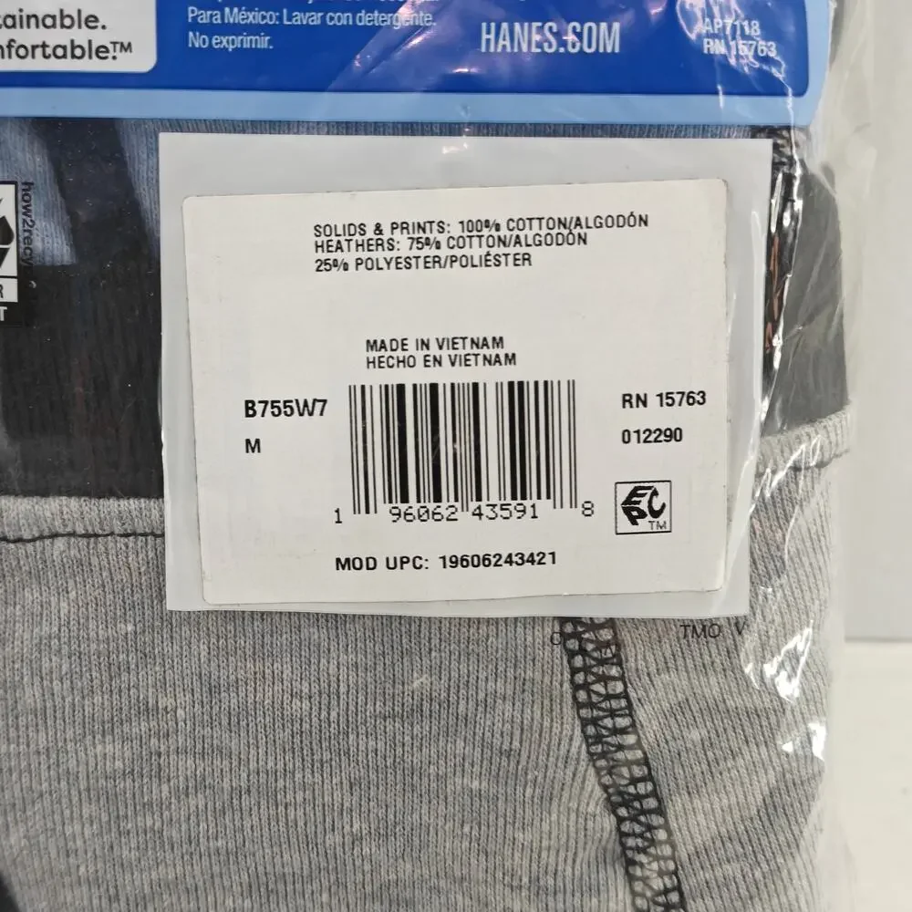 Hanes Boys Comfort Soft Waistband Camo Prints Boxer Briefs 5+2 Medium